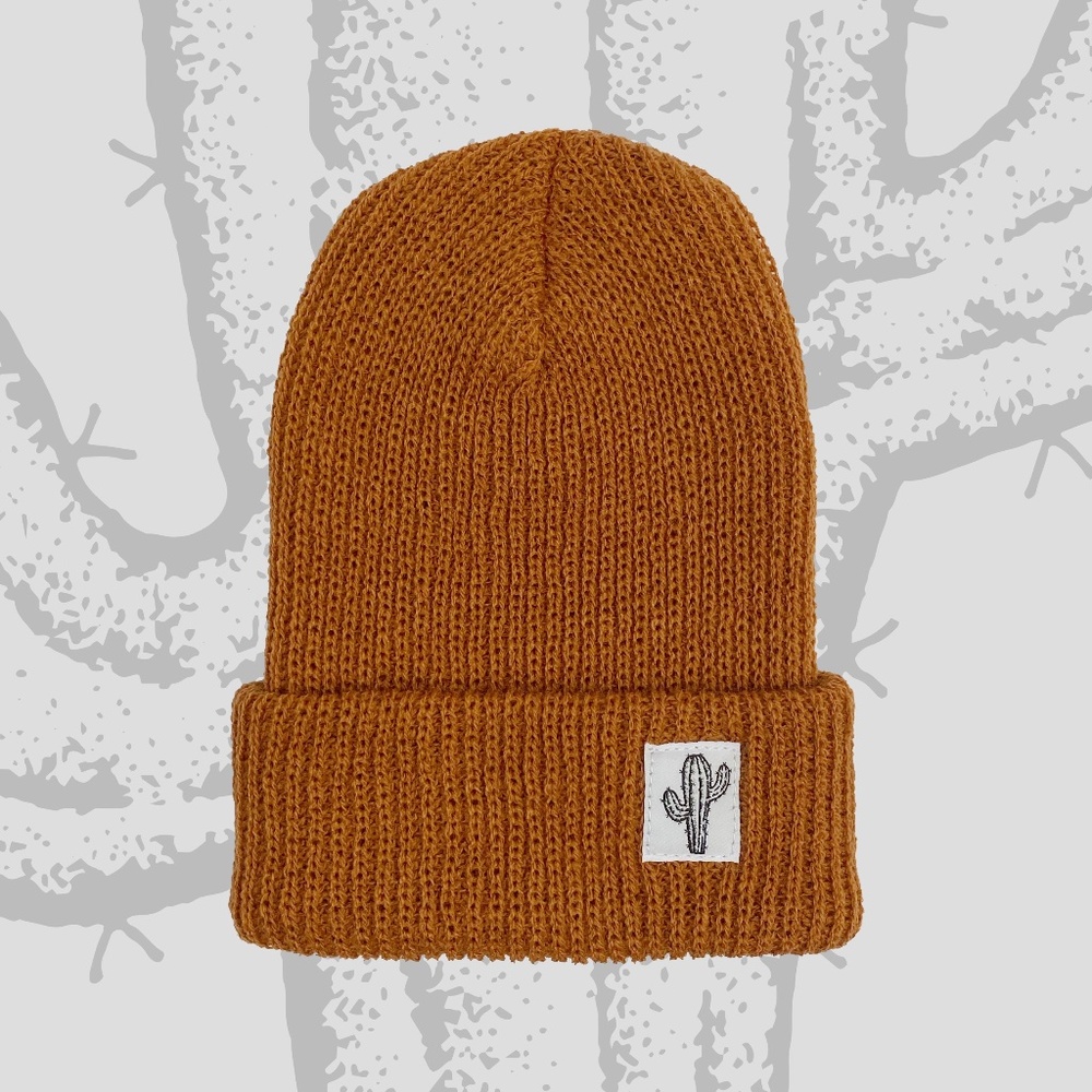 Elmntry - Burnt Orange/White, Cactus Cuff Beanie